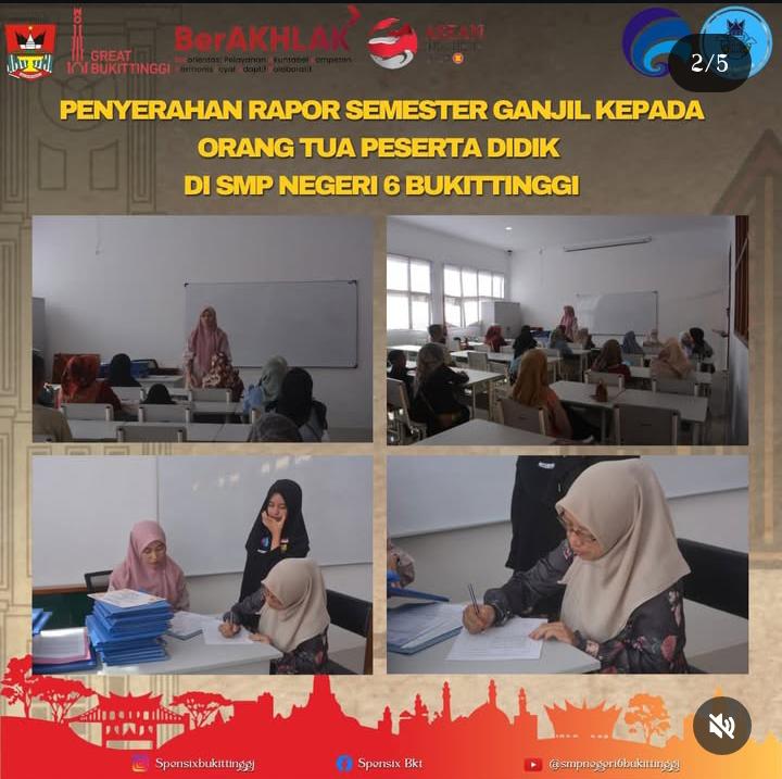 Penyerahan Rapor Semester Ganjil Kepada Orang Tua Peserta Didik